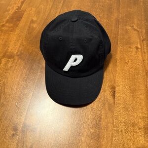 PALACE Black Cap with White 'P' Logo